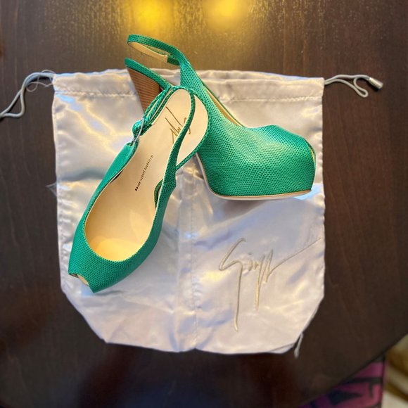 Giuseppe Zanotti Monro 105 PL Sand Laize printed Verde Size 39.5 - Picture 2 of 5